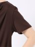 Tシャツ プルオーバー レディース 半袖 ストレッチ 接触冷感 無地 ドレープネック