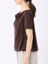 Tシャツ プルオーバー レディース 半袖 ストレッチ 接触冷感 無地 ドレープネック