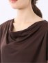 Tシャツ プルオーバー レディース 半袖 ストレッチ 接触冷感 無地 ドレープネック