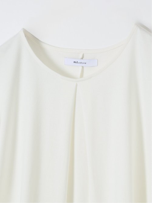 Tシャツ プルオーバー レディース 半袖 ストレッチ 接触冷感 クルーネック サテン 切替