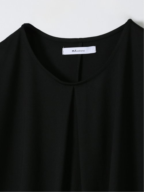 Tシャツ プルオーバー レディース 半袖 ストレッチ 接触冷感 クルーネック サテン 切替