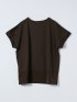 Tシャツ プルオーバー レディース 半袖 ストレッチ 接触冷感 クルーネック サテン 切替
