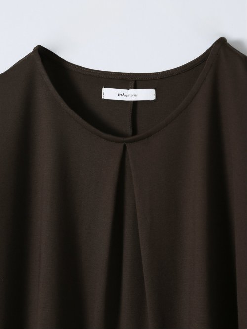 Tシャツ プルオーバー レディース 半袖 ストレッチ 接触冷感 クルーネック サテン 切替