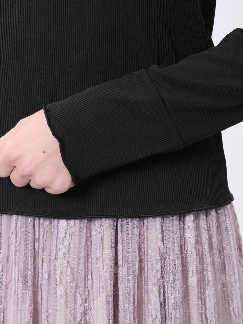 ストレッチテレコ 長袖プルオーバー