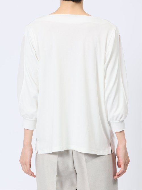 カットジョーゼット 7分袖 クループルオーバー