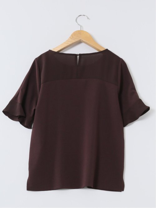 カットジョーゼット 切替 半袖プルオーバー