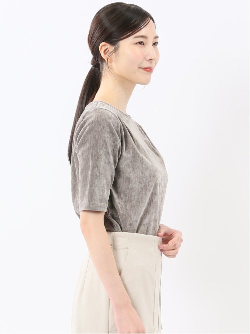 クラッシュベロア 半袖プルオーバー