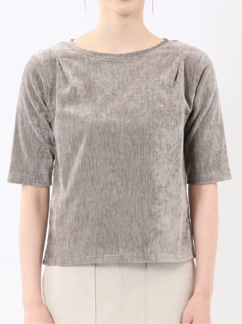 クラッシュベロア 半袖プルオーバー