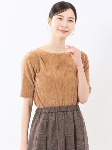 クラッシュベロア 半袖プルオーバー