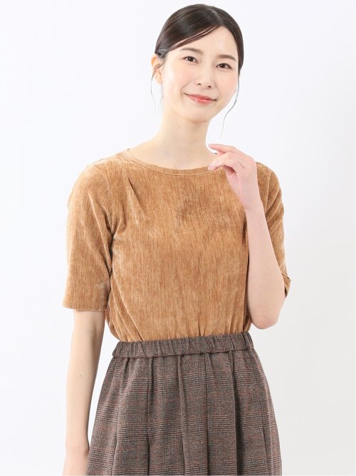 クラッシュベロア 半袖プルオーバー