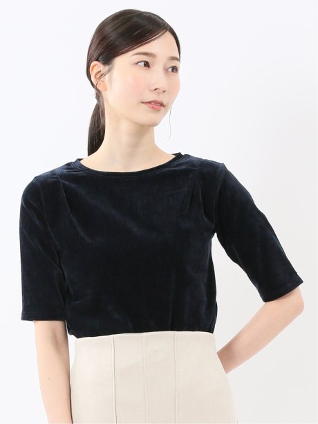 クラッシュベロア 半袖プルオーバー