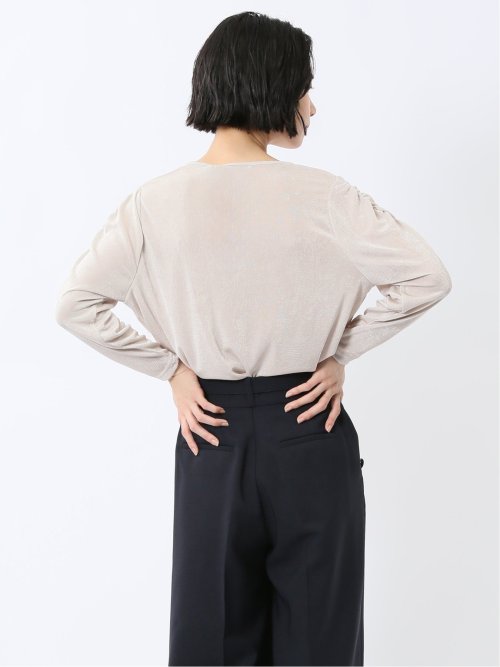 グロッシーツイル ギャザースリーブ プルオーバー