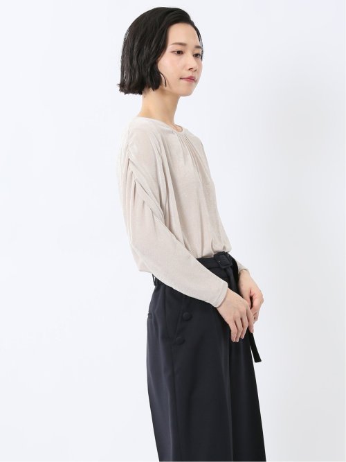 グロッシーツイル ギャザースリーブ プルオーバー
