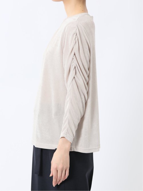 グロッシーツイル ギャザースリーブ プルオーバー