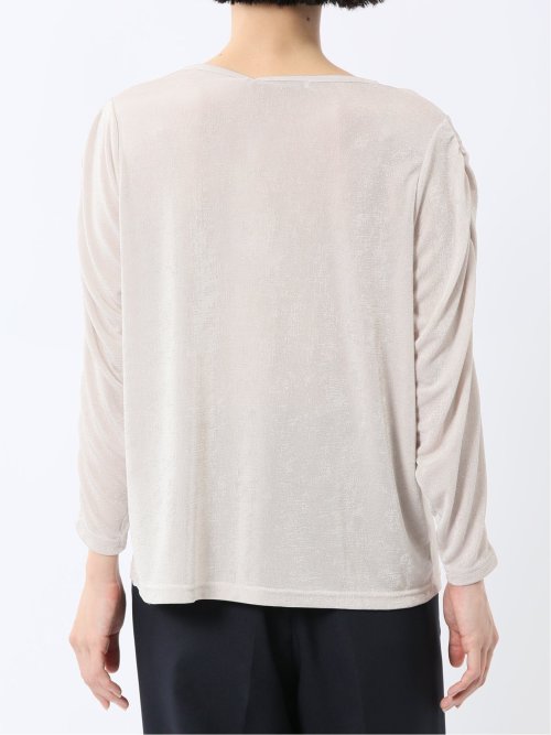 グロッシーツイル ギャザースリーブ プルオーバー