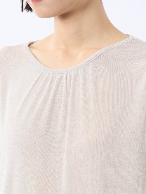 グロッシーツイル ギャザースリーブ プルオーバー