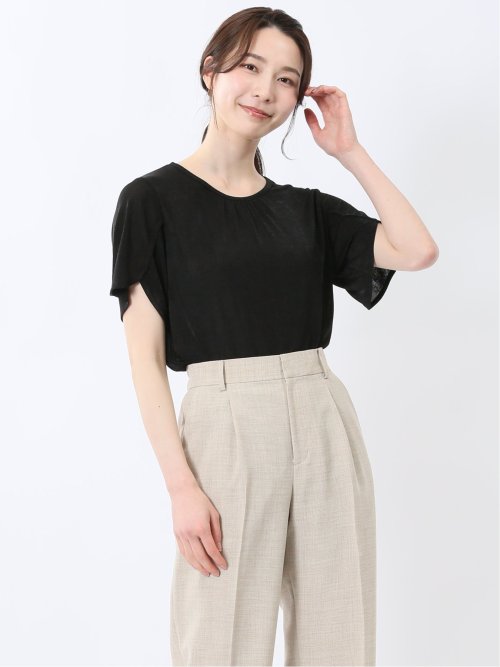 グロッシーツイル チューリップスリーブ プルオーバー