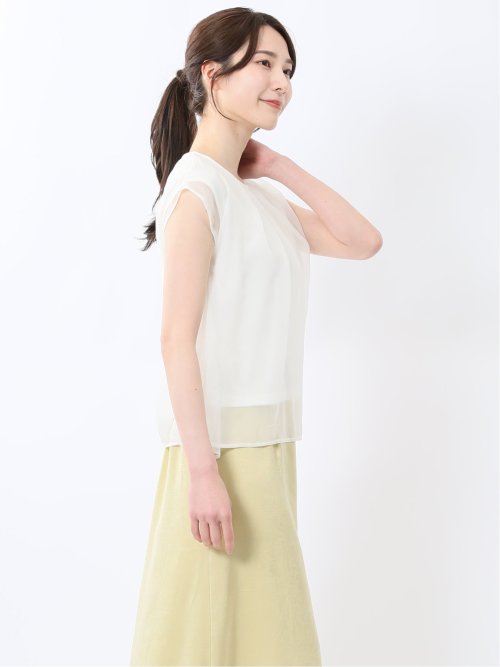 オーガンジー レイヤード プルオーバー