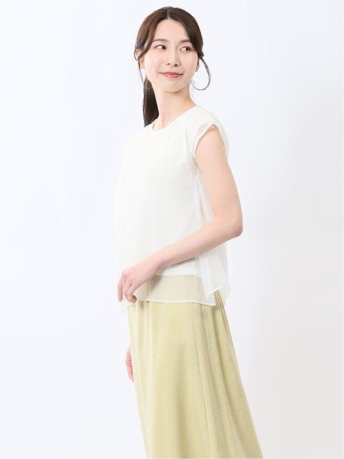 オーガンジー レイヤード プルオーバー