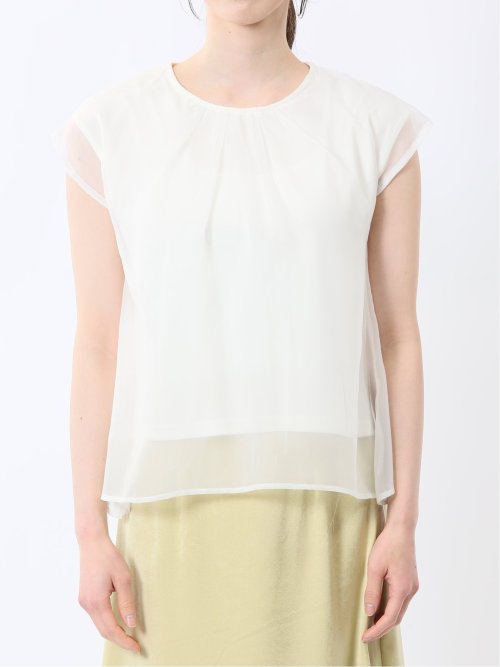 オーガンジー レイヤード プルオーバー