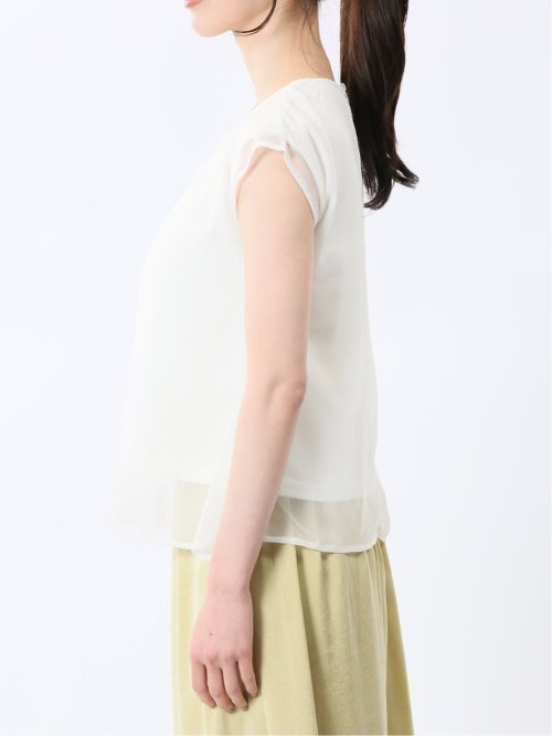 オーガンジー レイヤード プルオーバー