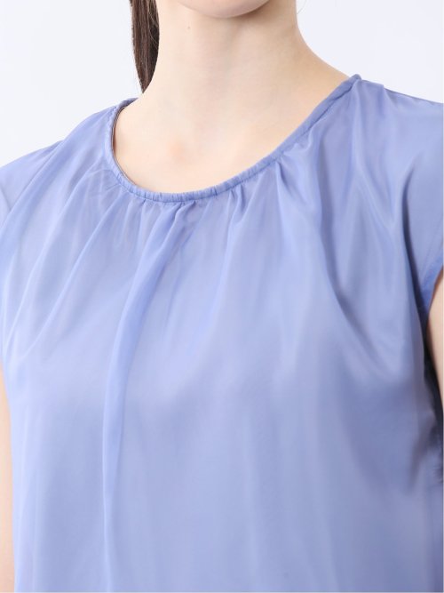 オーガンジー レイヤード プルオーバー