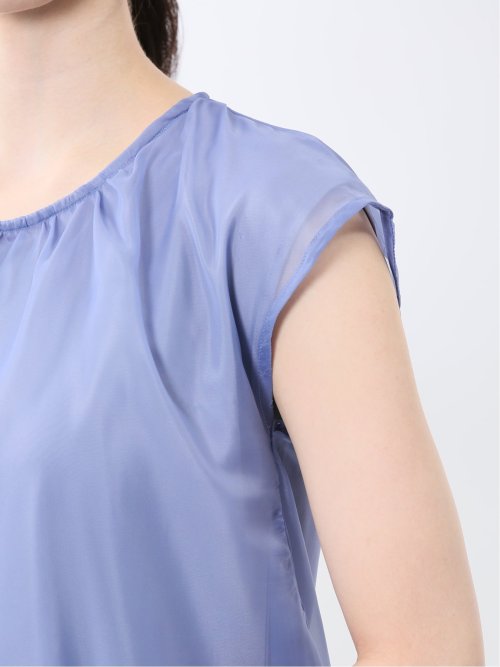 オーガンジー レイヤード プルオーバー