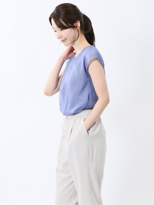 オーガンジー レイヤード プルオーバー