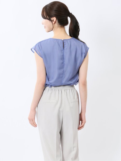 オーガンジー レイヤード プルオーバー