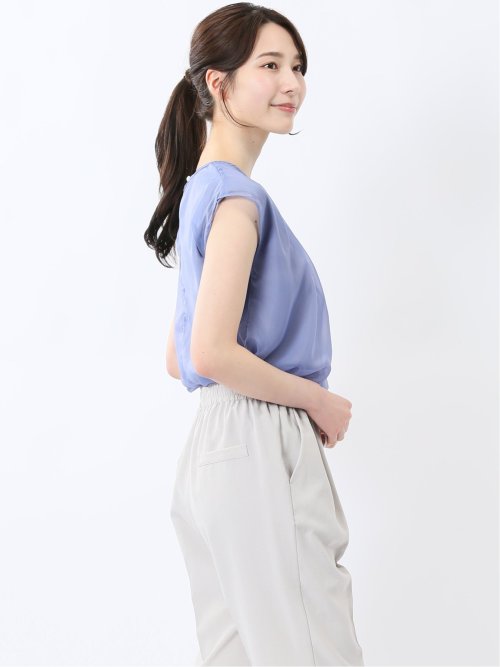 オーガンジー レイヤード プルオーバー