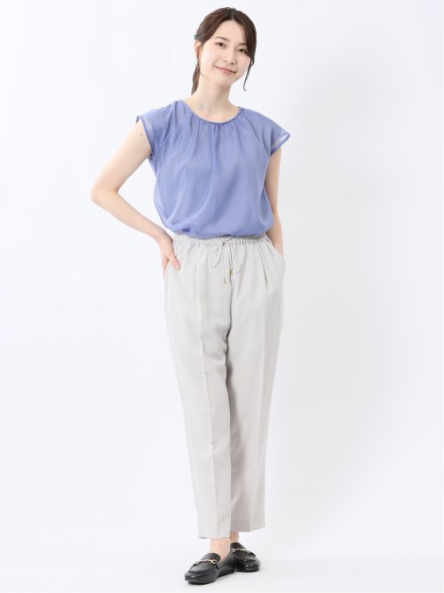 オーガンジー レイヤード プルオーバー