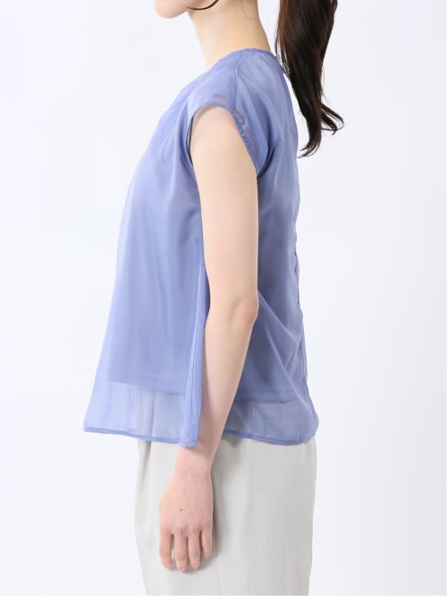 オーガンジー レイヤード プルオーバー