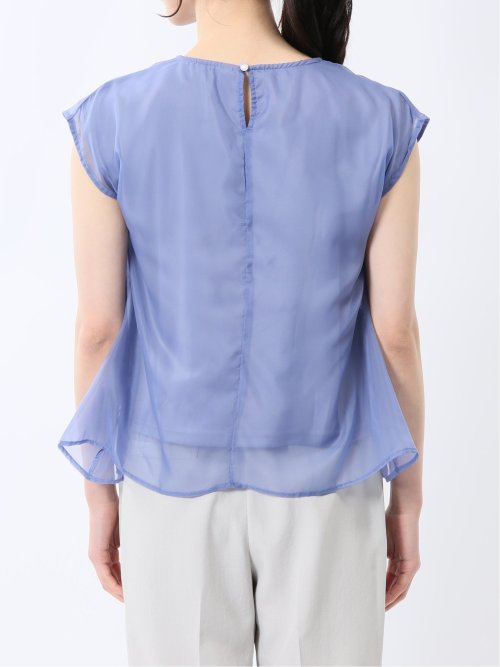 オーガンジー レイヤード プルオーバー