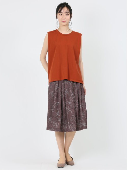 コットン ノースリーブ Tシャツ