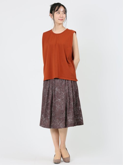 コットン ノースリーブ Tシャツ