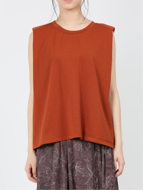 コットン ノースリーブ Tシャツ