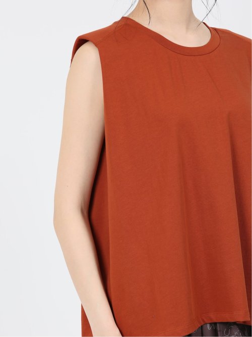 コットン ノースリーブ Tシャツ