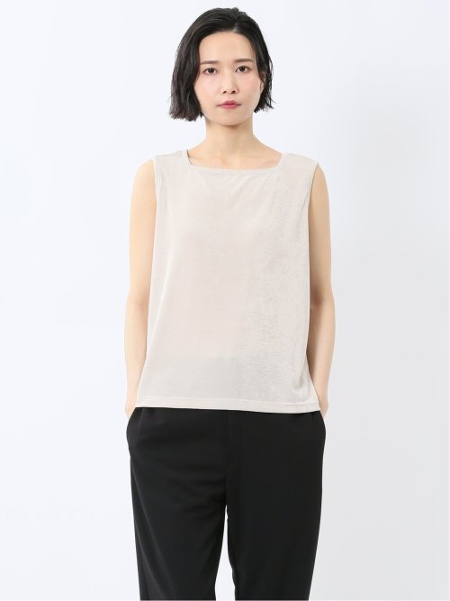 前後2WAY グロッシーツイル タンクトップ