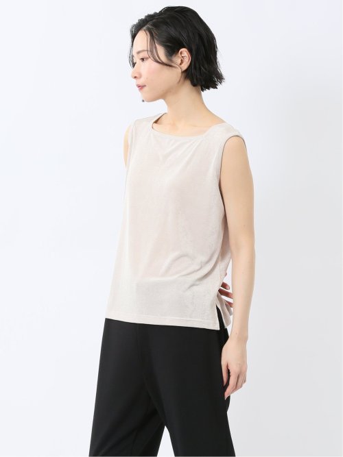 前後2WAY グロッシーツイル タンクトップ