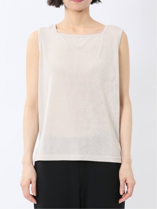前後2WAY グロッシーツイル タンクトップ