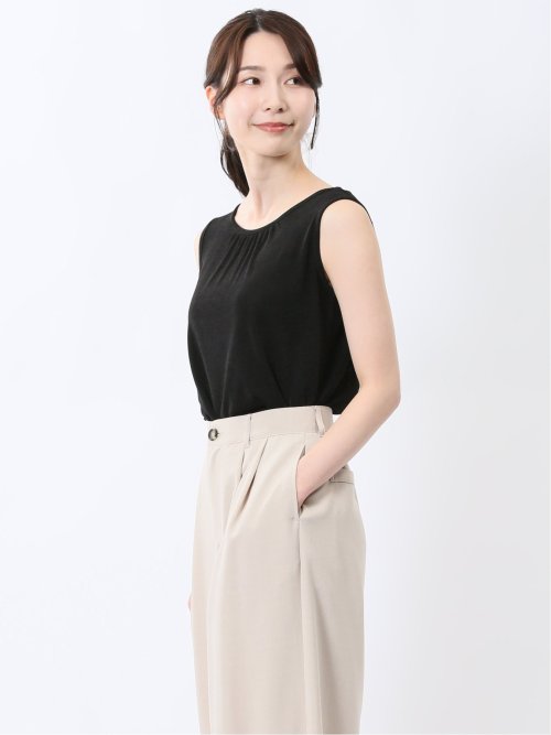 前後2WAY グロッシーツイル タンクトップ