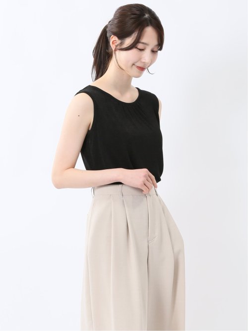 前後2WAY グロッシーツイル タンクトップ