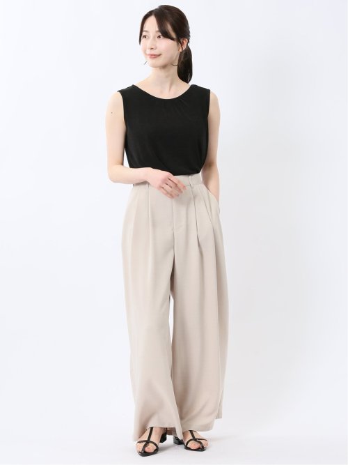 前後2WAY グロッシーツイル タンクトップ