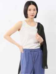 接触冷感 吸水速乾 ブライトリブ タンクトップ