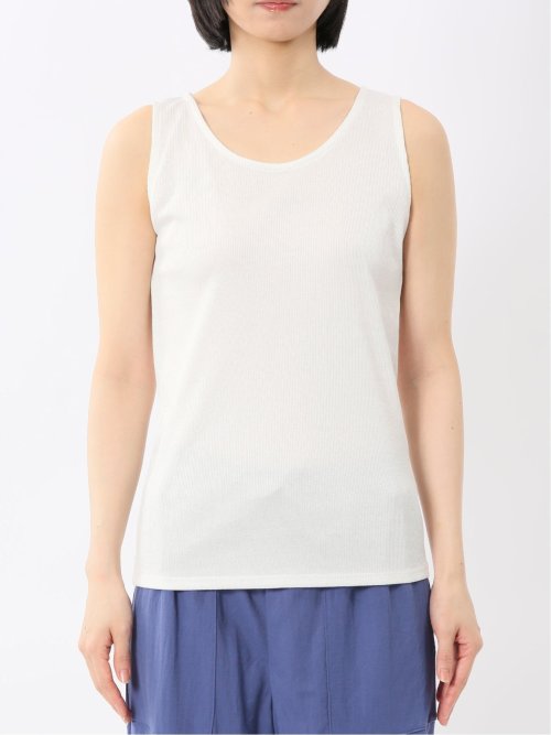 接触冷感 吸水速乾 ブライトリブ タンクトップ