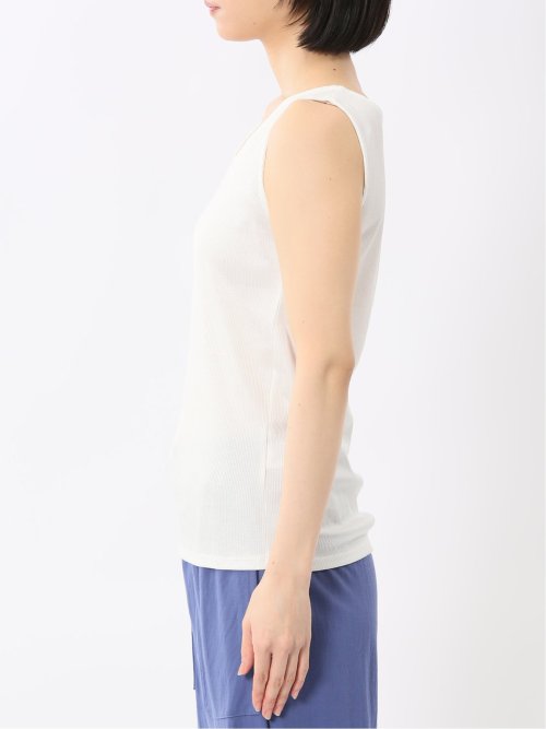 接触冷感 吸水速乾 ブライトリブ タンクトップ