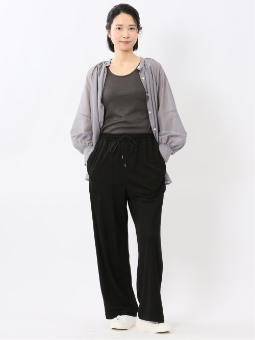 接触冷感 吸水速乾 ブライトリブ タンクトップ