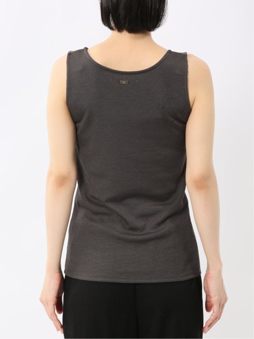 接触冷感 吸水速乾 ブライトリブ タンクトップ