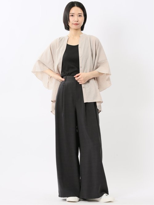 接触冷感 吸水速乾 ブライトリブ タンクトップ