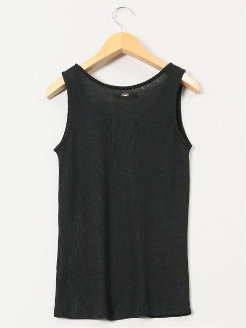 接触冷感 吸水速乾 ブライトリブ タンクトップ